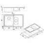 1.5 Bowl Inset Black Stainless Steel Kitchen Sink with Right Hand Drainer - Smeg Alba