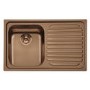 Smeg SP791DRA 79cm Alba Copper PVD Finish Single Bowl Single Right Hand Drainer Inset Sink