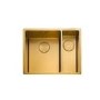 Rangemaster Spectra 1.5 Bowl Inset / Undermount Gold Stainless Steel Kitchen Sink - Right Hand