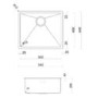 Rangemaster Spectra Single Bowl Inset / Undermount Graphite Stainless Steel Kitchen Sink