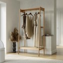 SPP001 Wooden Open Wardrobe with Cane Shelf - Sophe