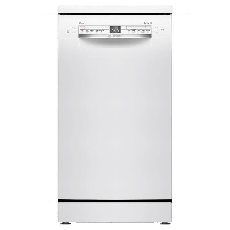 Bosch Series 2 Freestanding Slimline Dishwasher - Smart Wi-Fi, White