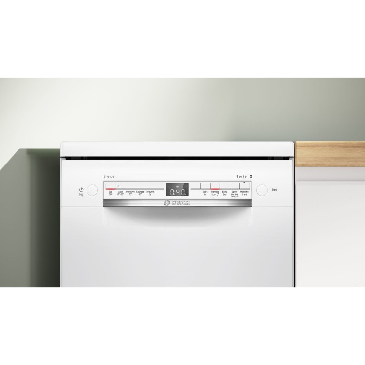 Bosch Series 2 Freestanding Slimline Dishwasher - Smart Wi-Fi, White