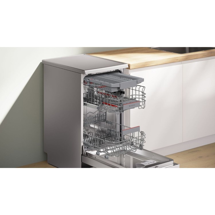 Bosch Series 4 Freestanding Dishwasher - Stainless Steel, Extra Dry, Slimline Vario Flex Baskets