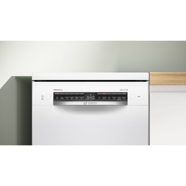 Bosch Series 4 Freestanding Dishwasher - White, Extra Dry, Slimline Vario Flex Baskets