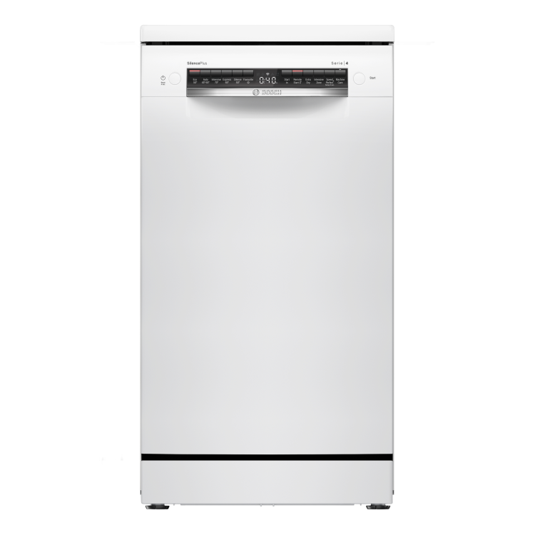 Bosch Series 4 Freestanding Slimline Dishwasher - Smart Wi-Fi, White