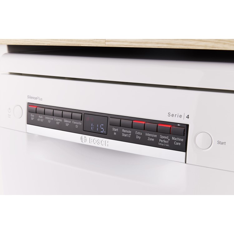 Bosch Series 4 Freestanding Slimline Dishwasher - Smart Wi-Fi, White