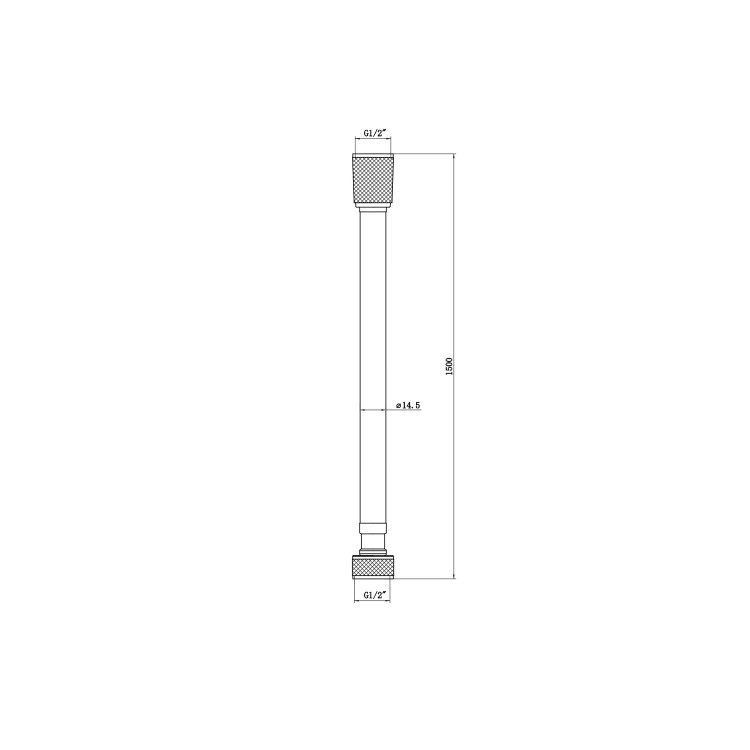 1500mm Chrome PVC Shower Hose