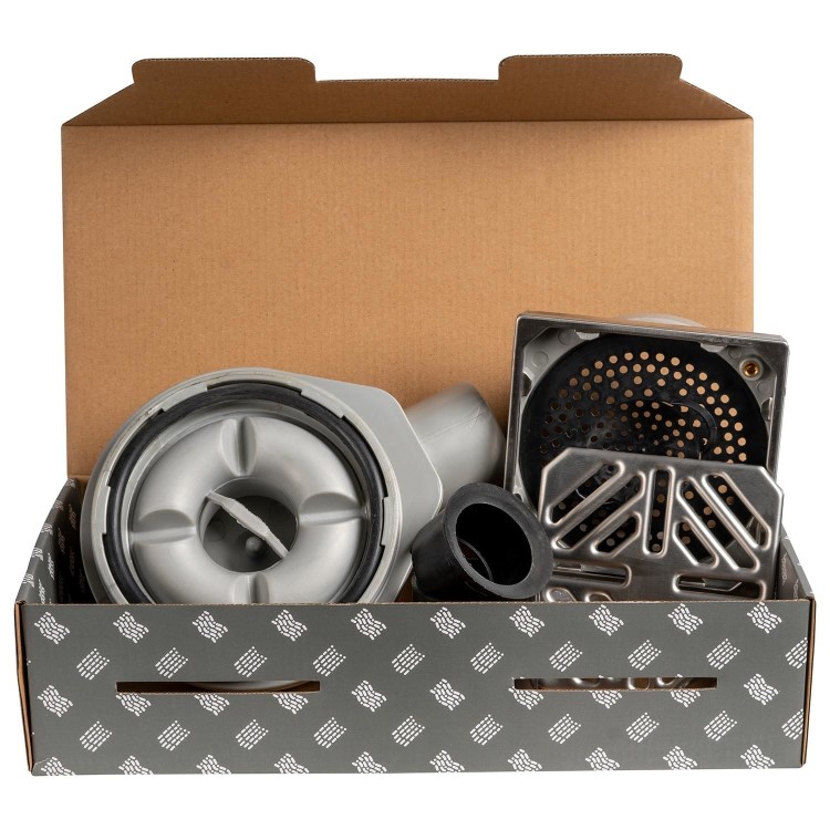 GRADE A1 - Wet Room Shower Tray Install and Drainage Kit & Waste for Centre Drain Waste - Live Your Colour