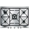 Smeg SR275XGH2 Cucina 69cm 5 Burner Gas Hob - Stainless Steel