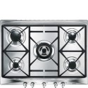SR275XGH2 Smeg Cucina 69cm 5 Burner Gas Hob - Stainless Steel