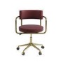 Burgundy Faux Leather Swivel Office Chair - Soren 