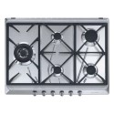SRV575GH5 Smeg Cucina 70cm 5 Burner Gas Hob with Wok Burner - Stainless Steel