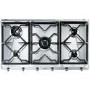 Smeg Cucina 90cm 5 Burner Gas Hob with Wok Burner - Stainless Steel