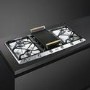 Smeg Cucina 90cm 5 Burner Gas Hob with Wok Burner - Stainless Steel