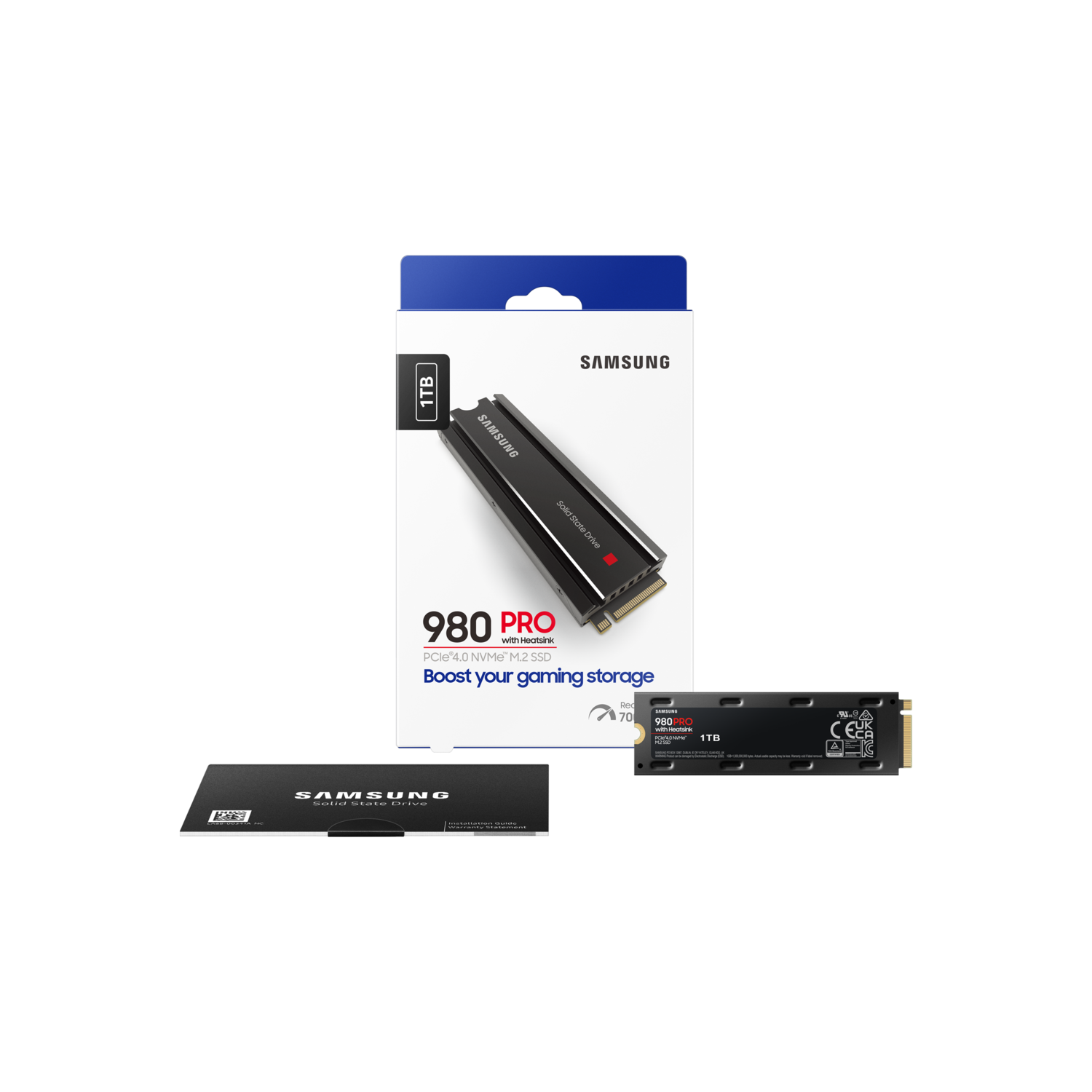 Samsung 980 PRO with Heatsink PCIe 4.0 M.2 SSD 1TB compatible with