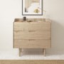 Ash Wood Mid-Century Modern Chest of 3 Drawers - Saskia
