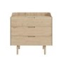 Ash Wood Mid-Century Modern Chest of 3 Drawers - Saskia