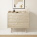 Light Wood Mid-Century Modern Chest of 3 Drawers - Saskia