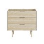 Light Wood Mid-Century Modern Chest of 3 Drawers - Saskia