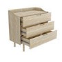 Light Wood Mid-Century Modern Chest of 3 Drawers - Saskia