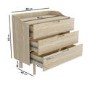 Light Wood Mid-Century Modern Chest of 3 Drawers - Saskia