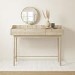 Light Wood Mid-Century Modern Dressing Table with Mirror and Drawers - Saskia