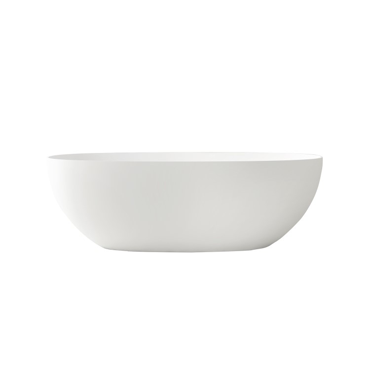 Freestanding Double Ended Stone Resin Solid Surface Bath 1500 x 720mm - Opal