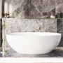 IMPERFECT - Freestanding Double Ended Stone Resin Solid Surface Bath 1700 x 750mm - Opal
