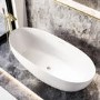 IMPERFECT - Freestanding Double Ended Stone Resin Solid Surface Bath 1700 x 750mm - Opal