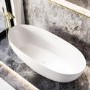 IMPERFECT - Freestanding Double Ended Stone Resin Solid Surface Bath 1700 x 750mm - Opal