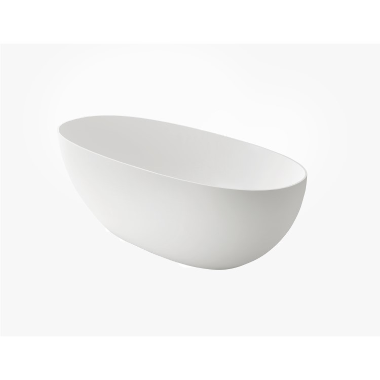 IMPERFECT - Freestanding Double Ended Stone Resin Solid Surface Bath 1700 x 750mm - Opal