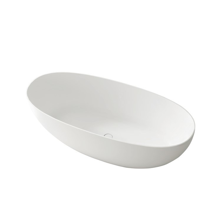IMPERFECT - Freestanding Double Ended Stone Resin Solid Surface Bath 1700 x 750mm - Opal