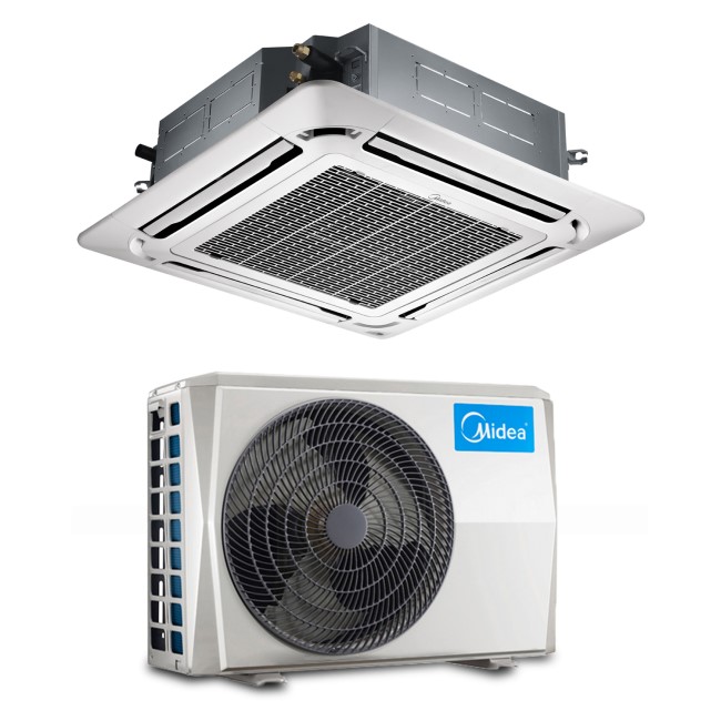 36000 BTU 10.5 kW  A++/A+ Scop 4 Super Slim Ceiling Cassette Air conditioning system with heat pump and 5 years warranty