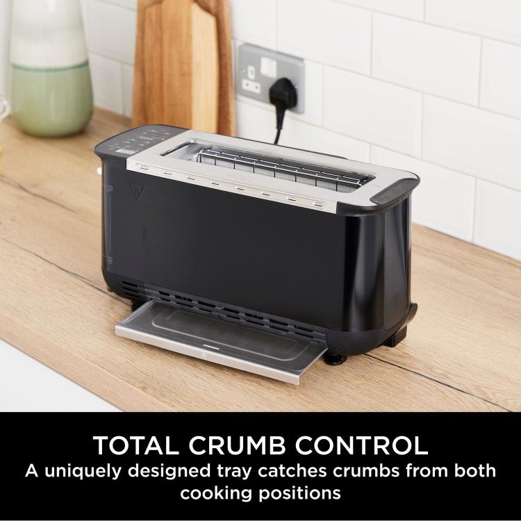 Refurbished Ninja ST200UK 3-in-1 Toaster Grill and Panini Press Black