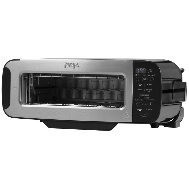 Refurbished Ninja ST200UK 3-in-1 Toaster Grill and Panini Press Black