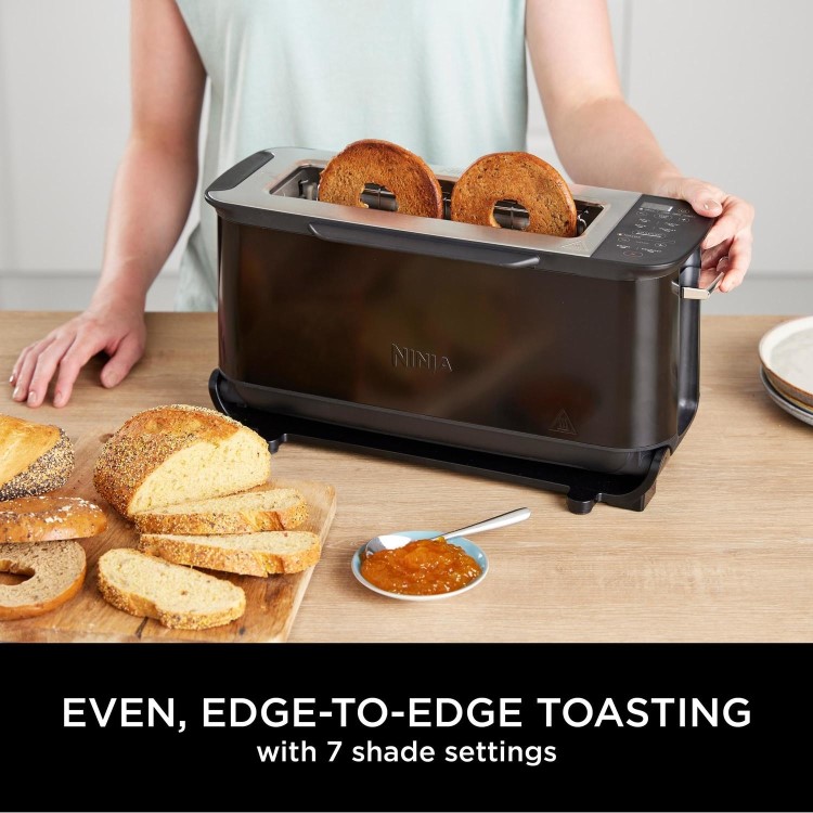 Refurbished Ninja ST200UK 3-in-1 Toaster Grill and Panini Press Black