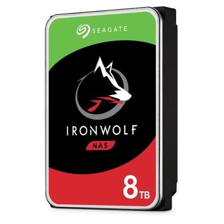 Box Opened Seagate IronWolf ST8000VN004 Internal Hard Drive 8TB 3.5" SATA 6Gb/s 7200 rpm buffer 256MB