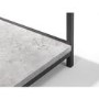 Tall Black Metal Open Bookcase with Faux Concrete Shelves - Julian Bowen