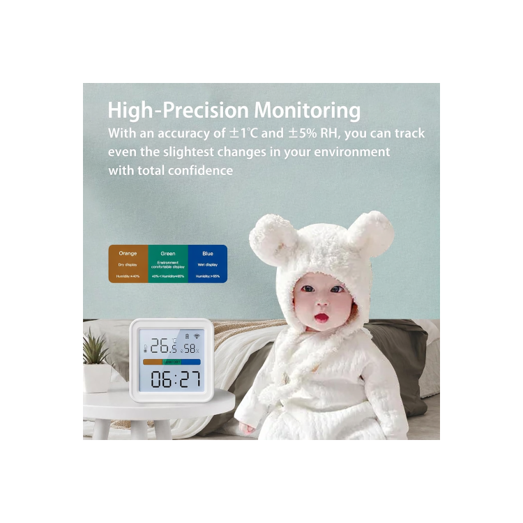 WiFi Temperature & Humidity Sensor - Premium Swiss Edition