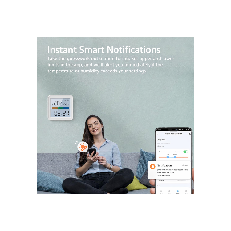 WiFi Temperature & Humidity Sensor - Premium Swiss Edition