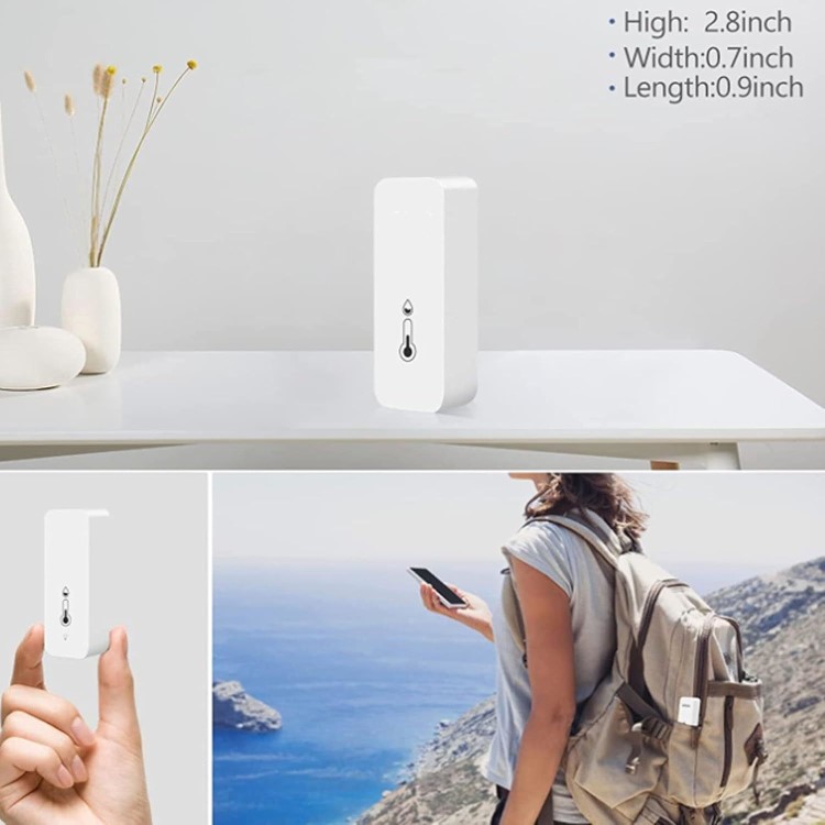 Tuya Smart WiFi IP65 Waterproof Temperature & Humidity Sensor for indoor/outdoor use