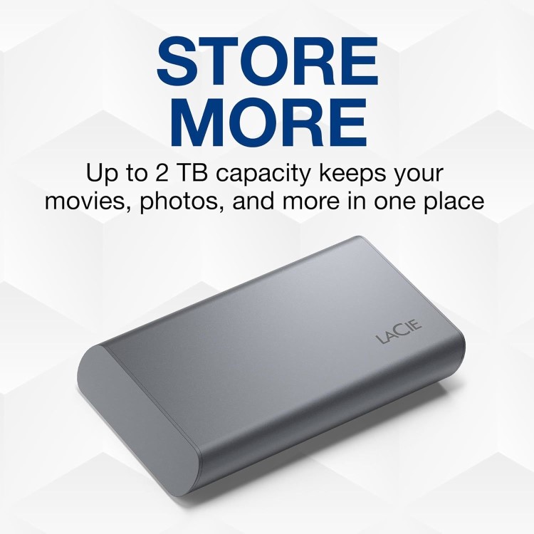 LaCie Mobile Secure 2TB USB-C 3.2 Gen 2 External SSD