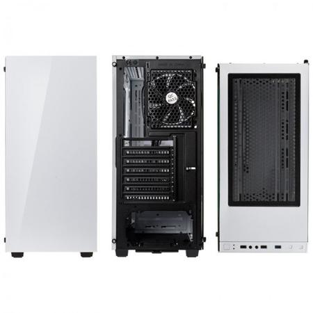 GRADE A1 - Kolink Stronghold Midi Tower Gaming Case - White Tempered Glass Side Window