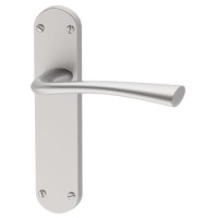Internal Pearl Nickel Lever Fire Door Handle with Latch and Hinges Pack - 65mm Latch - Struma - XL Joinery