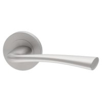 Internal Pearl Nickel Lever Fire Door Handle with Latch and Hinges Pack - 75mm Latch - Struma - XL Joinery