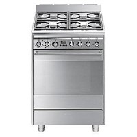 Smeg SUK61MX8 Concert 60cm Single Oven Dual Fuel Cooker - Stainless Steel