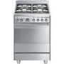 Refurbished Smeg Concert SUK61PX8 60cm Dual Fuel Cooker Stainless Steel