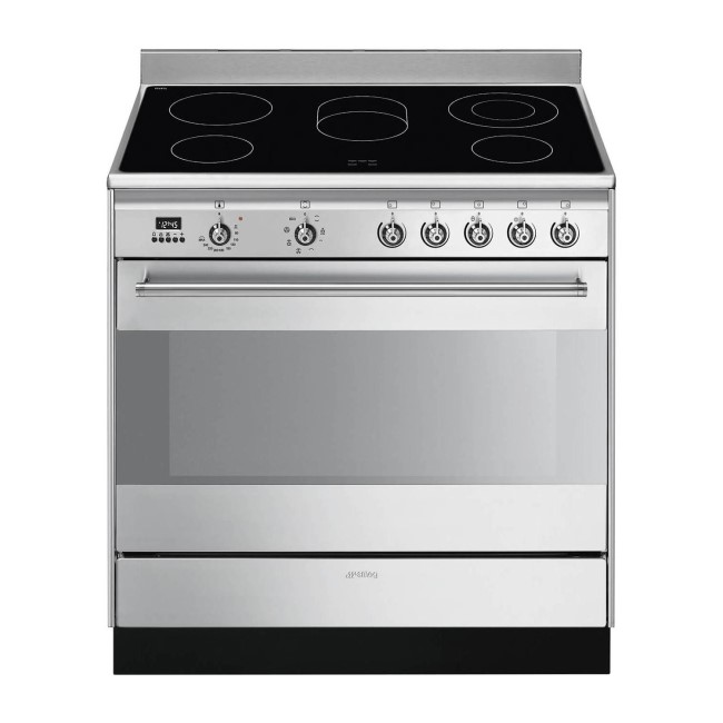 Smeg SUK91CMX9 Concert 90cm Electric Single Oven Range Cooker - Stainless Steel