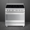 Smeg SUK91CMX9 Concert 90cm Electric Single Oven Range Cooker - Stainless Steel